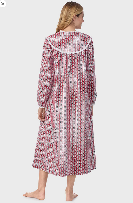 Lanz of Salzburg Women's Red Tyrolean Flannel Gown
