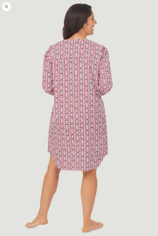 Lanz of Salzburg Women's Red Tyrolean Womens Nightshirt
