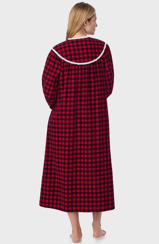 Lanz of Salzburg Women's Buffalo Check Flannel Gown