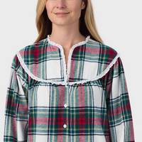 Lanz of Salzburg Women's Holiday Plaid Flannel Gown