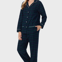 Lanz of Salzburg Women's Black Watch Classic Notch Pajama