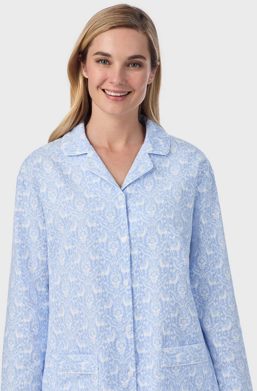 Lanz of Salzburg Women's Blue Nordic Tyrolean Women's Pajama