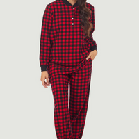 Lanz of Salzburg Women's Buffalo Check Ski Pajama