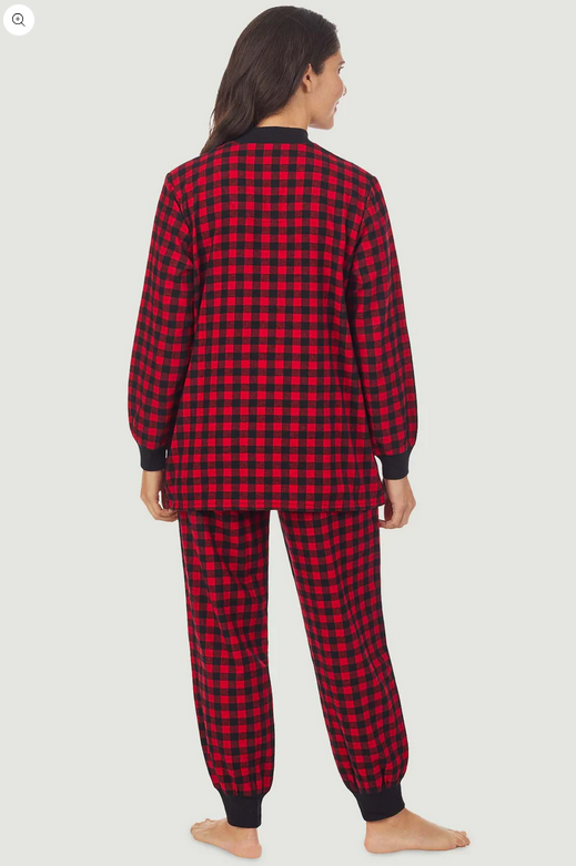 Lanz of Salzburg Women's Buffalo Check Ski Pajama