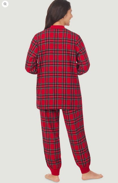 Lanz of Salzburg Women's Red Tartan Ski Pajama