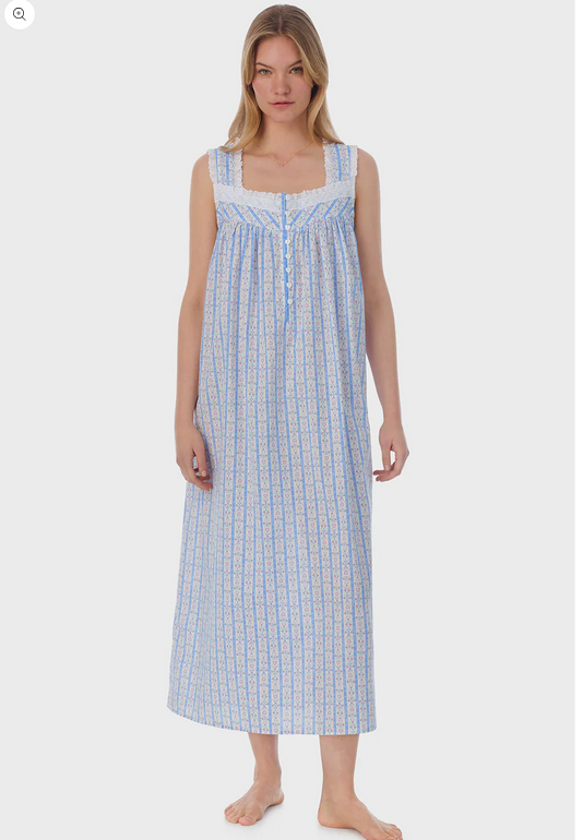 Lanz of Salzburg Women's Tyrolean Heart Cotton Long Nightgown