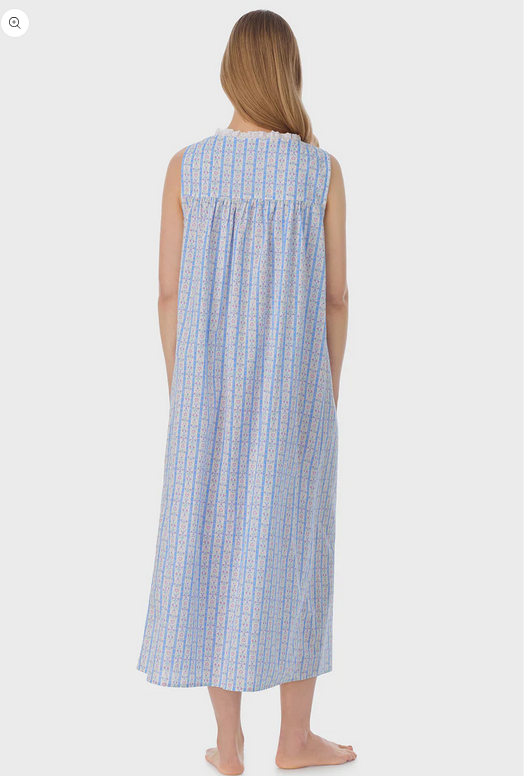 Lanz of Salzburg Women's Tyrolean Heart Cotton Long Nightgown