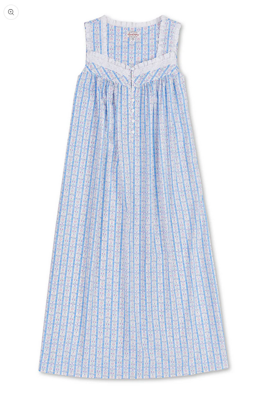 Lanz of Salzburg Women's Tyrolean Heart Cotton Long Nightgown