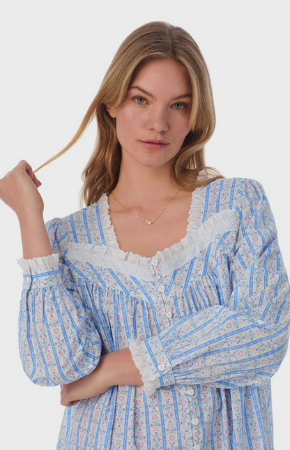 Lanz of Salzburg Women's Tyrolean Heart Cotton Long Robe