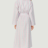 Lanz of Salzburg Women's Classic Pink Tyrolean Wrap Robe