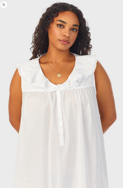 Lanz of Salzburg Women's White Cotton Dream Long Nightgown Plus
