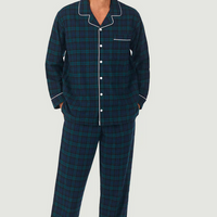 Lanz of Salzburg Men's Black Watch Flannel Pajama