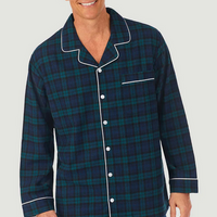 Lanz of Salzburg Men's Black Watch Flannel Pajama