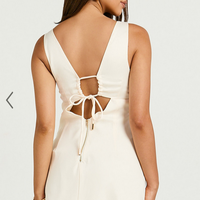 Showpo Amalie The Label - Rainey Bustier Bias Cutout Mini Dress in Ivory