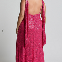 Showpo Malisha Maxi Dress - Sequin Cowl Neck Backless Dress