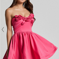 Showpo Angeletta Mini Dress - Sweetheart Rosette Detail Fit & Flare