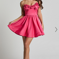 Showpo Angeletta Mini Dress - Sweetheart Rosette Detail Fit & Flare