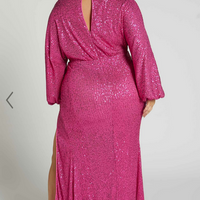 Showpo Arlington Midi Dress - Sequin Long Sleeve Dress