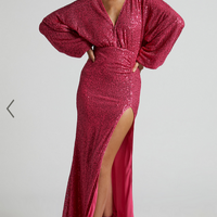 Showpo Arlington Midi Dress - Sequin Long Sleeve Dress