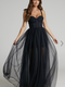 Showpo Emmary - Bustier Bodice Tulle Dress in Black