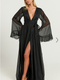 Showpo Dangerous Woman Maxi Dress - Plunge Thigh Split Dress in Black