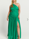 Showpo Darcy Maxi Dress - One Shoulder Side Cut Out Gathered Dress