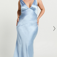 Showpo Brienne Midi Dress - Plunge Cowl Back Satin Dress