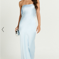 Showpo Charlita Maxi Dress - Strapless Cowl Back Satin Dress