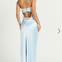 Showpo Charlita Maxi Dress - Strapless Cowl Back Satin Dress