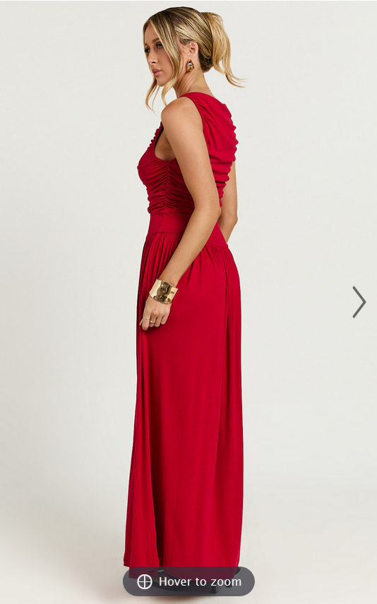 Showpo Runaway The Label - Nalla Maxi Dress in Cherry