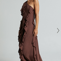 Showpo Britney Maxi Dress - One Shoulder Ruffle Detail Dress