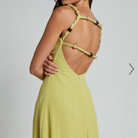 Showpo Brie Midi Dress - Scoop Neck Knit Slip Dress in Chartreuse