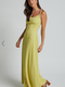 Showpo Brie Midi Dress - Scoop Neck Knit Slip Dress in Chartreuse