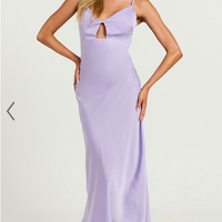 Showpo Amitola Midi Dress - V Neck Cut Out Slip Dress in Lilac