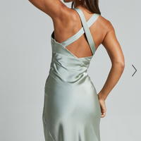 Showpo Khalani Midi Dress - Deep V Neck Satin Slip Dress