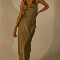 Showpo Khalani Midi Dress - Deep V Neck Satin Slip Dress