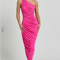 Showpo Lovlin Midi Dress - One Shoulder Ruched Dress