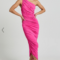 Showpo Lovlin Midi Dress - One Shoulder Ruched Dress