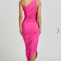 Showpo Lovlin Midi Dress - One Shoulder Ruched Dress