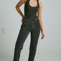 Showpo Zelrio Jeans - High Waisted Recycled Cotton Cropped Denim Jeans