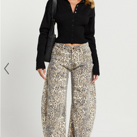 Showpo Lioness - Horseshoe Jean in Leopard Fade