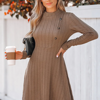 Cupshe Latte Textured Knit Mini Dress(X2)