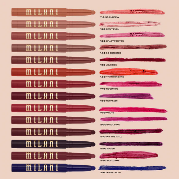 Milani Cosmetics Stay Put Matte Lip Crayon