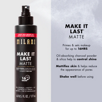 Milani Cosmetics Make It Last Matte - Matte Finish Charcoal Setting Spray Jumbo Size