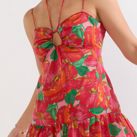 Francesca's Mariana Strappy Halter Floral Maxi Dress