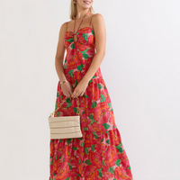 Francesca's Mariana Strappy Halter Floral Maxi Dress