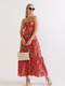 Francesca's Mariana Strappy Halter Floral Maxi Dress