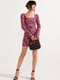 Francesca's Angelina Long Sleeve Ditsy Floral Mini Dress