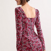 Francesca's Angelina Long Sleeve Ditsy Floral Mini Dress