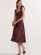 Francesca's Melissa Floral Satin Midi Dress